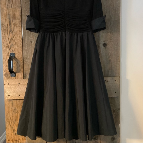 Women’s 12 JESSICA HOWARD Black Retro 60's Look JUNE CLEAVER Holiday Midi Dress - Picture 14 of 16